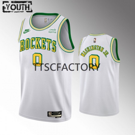 Dječji NBA Dres Houston Rockets TyTy Washington Jr. 0 Nike 2022-23 Classic Edition Bijela Swingman